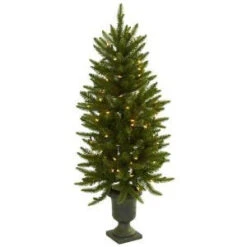 Nearly Natural 4 Ft. Artificial Christmas Tree With Urn And Clear Lights-5369 204688159