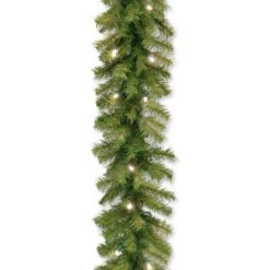 Norwood Fir 9 Ft. Garland With Battery Operated Warm White LED Lights-NF3-308-9A-B 300330651