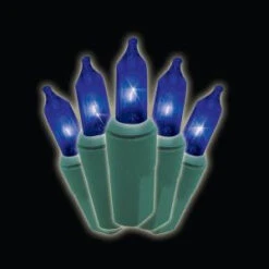 Professional Series 100-Light Blue Mini Light Set With Green Wire (Set Of 2)-37-743-20 204634696