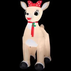 Rudolph 53.15 In. D X 84.65 In. W X 107.48 In. H Inflatable Standing Clarice-14358 206997619
