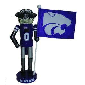 Santa's Workshop 12 In. Kansas State Mascot Nutcracker With Flag-KSW092 207147083 1 Santa's Workshop 12 In. Kansas State Mascot Nutcracker With Flag-KSW092 207147083