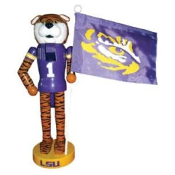Santa's Workshop 12 In. LSU Mascot Nutcracker With Flag-LAT092 207147198