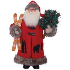 Santa's Workshop 15 In. Black Bear Santa With Tree-6820 207146732