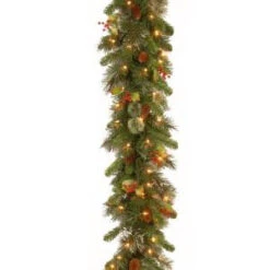 Wintry Pine 9 Ft. Garland With Clear Lights-WP1-300-9B-1 300330648