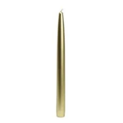 Zest Candle 10 In. Metallic Gold Taper Candles (12-Set)-CEZ-041 203362837