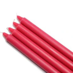 Zest Candle 10 In. Red Straight Taper Candles (12-Set)-CEZ-097 203362893