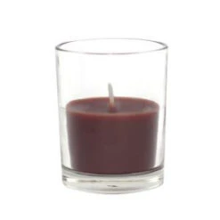 Zest Candle 2 In. Brown Round Glass Votive Candles (12-Box)-CVZ-028 203363167