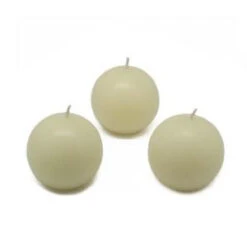 Zest Candle 2 In. Ivory Ball Candles (12-Box)-CBZ-046 203362793