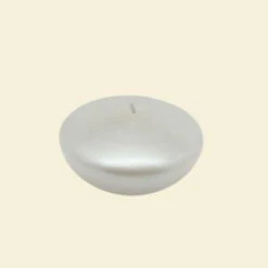 Zest Candle 3 In. Pearl White Floating Candles (Box Of 12)-CFZ-076 203362993