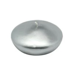 Zest Candle 4 In. Metallic Silver Floating Candles (3-Box)-CFZ-094 203363011